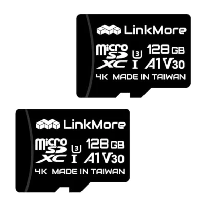 Abbildung von LinkMore 128 GB XV13 (Agon 2 Pack) Micro SDXC Karte, A1, UHS I, U3, V30, Class 10 kompatibel, Lesegeschwindigkeit bis zu 100 MB/s, Geschwindigkeit 40 SD Adapter im Lieferumfang enthalten