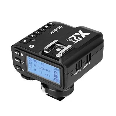 Abbildung von Godox X2T F TTL Funkblitzauslöser 1 / 8000s HSS 2.4G Funkauslöser Kompatibel mit Fuji DSLR Kamera für V1 TT350F AD200 AD200Pro