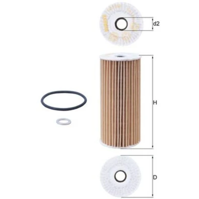 Abbildung von MAHLE ORIGINAL OX 1048D Ölfilter Filtereinsatz KIA: Stinger Schrägheck