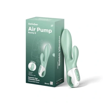 Abbildung von Satisfyer, Vibrator, Rabbitvibrator, &#039;Air Pump Bunny 5 Connect App&#039;, 20,5 cm, mit App, aufpumpbar