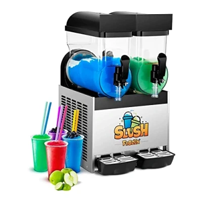 Abbildung von Royal Catering Slush Maker 2 x 15 L Slushmaschine Eismaschine Softeis Slusheis Gastronomie, Polycarbonat (BPA frei)