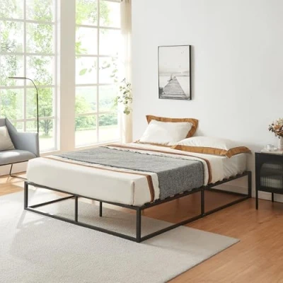 Abbildung von en.casa Metallbett, »Kreta« Bettgestell Schwarz 140 x 200 cm