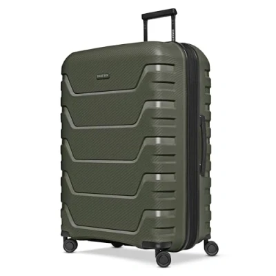 Abbildung von SMARTBOX Hartschalen Check in Koffer Großer XL Trolley 52 x 33x 76 cm von 111 auf 120 Liter erweiterbar aus hochwertigem Polypropylen 4 Doppelrollen &amp; TSA Schloss leichte 4,2 kg (Edition 01)