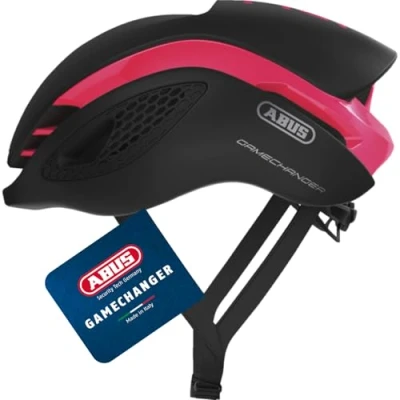 Abbildung von ABUS Rennradhelm GameChanger Aerodynamischer Fahrradhelm mit optimalen Ventilationseigenschaften für Damen und Herren Pink/Schwarz, Größe S