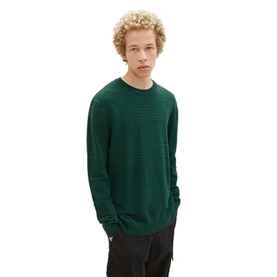Abbildung von TOM Tailor Denim Strickpullover, Herren, Größe: Large, Hunter green