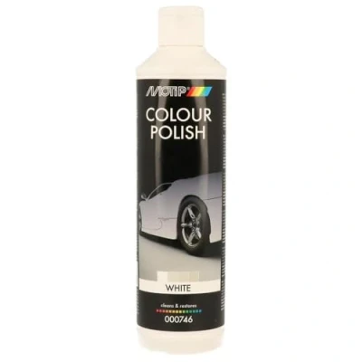 Abbildung von Motip Color Politur Colour Polish Weiss White Lackpflege Auto 000746 500Ml