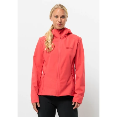 Abbildung von Jack Wolfskin Bornberg Hoody Softshelljacke, Damen, Größe: XS, Vibrant red