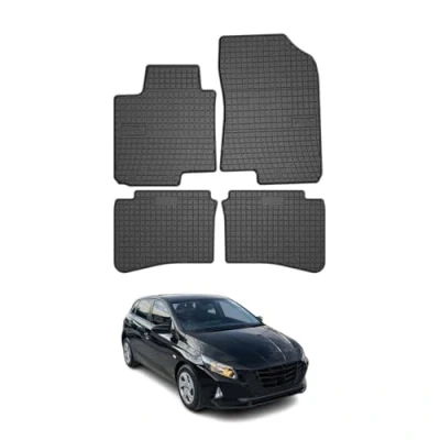 Abbildung von OMAC Gummi Fußmatten kompatibel mit Hyundai i20 2014 2020 Automatten Schwarz 4tlg