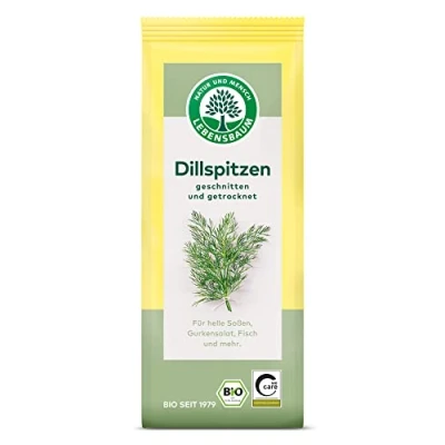 Abbildung von Lebensbaum Dillspitzen, Bio Gewürz für Helle Sossen, Gurkensalat und Fisch mit frisch aromatischem Geschmack, geschnitten getrocknet, 15 g