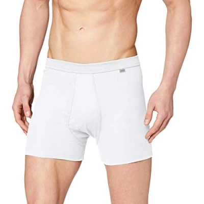 Abbildung von Huber Herren Pant kurzes Bein mit Eingriff Hipster, Weiß (Weiss 0500), Medium (Herstellergröße: M)