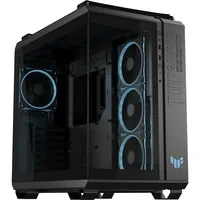 Abbildung von ASUS TUF Gaming GT502 Horizon TG ARGB Black modulares Zweikammer Gehäuse (Panoramadesign, 4 vorinstallierte Lüfter, Front Panel High Speed USB Type C, schwarz)