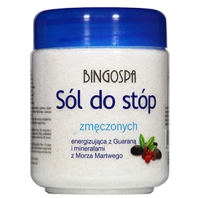 Abbildung von BINGOSPA Salz gegen müde Füße, Fußschmerzen mit Guarana &amp; Minerals des Totes Meer 550 g