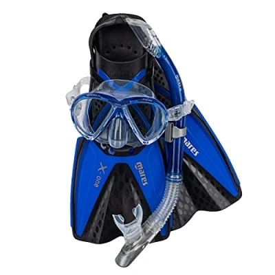 Abbildung von Maske, Schnorchel und Flossen Mares Aquazone Set X One Marea bestehend aus Erwachsene Unisex, Blau, M/L