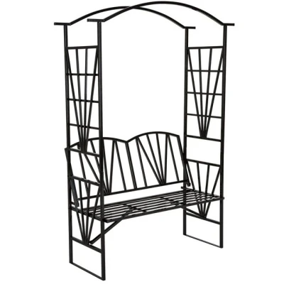 Abbildung von tectake Rosenbogen mit Sitzbank 210 cm