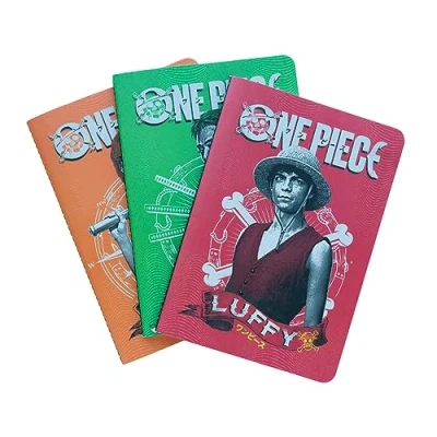 Abbildung von Grupo Erik Netflix One Piece 3er Pack Notizbücher A5 Notizbuch klein 1 Liniert Dotted Blanko Notizblock Merch