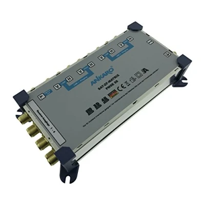 Abbildung von Ankaro PMSE 9/8 Multischalter mit vergoldeten Kontakten zwei Satellitenpositionen an bis zu 8 Teilnehmer