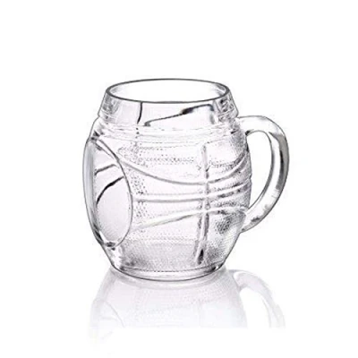 Abbildung von CRISTALICA Bierkrug im Basketball Design rundes kugliges Bierglas 500 ml