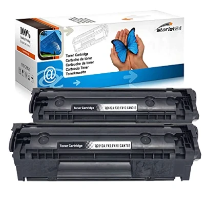 Abbildung von Starlet24 2X 12A Q2612A Toner Kompatibel Ersetzt für HP Laserjet 1010 1012 1015 1018 1020 1022 1022n 1022nw 3015 3020 3030 3050 3052 3055 M1005 M1319 M1319f, Schwarz