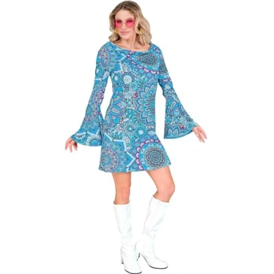 Abbildung von Widmann S.r.l. Kostüm Retro Damen Kleid &#039;Mandala&#039;, Blau 60er 7