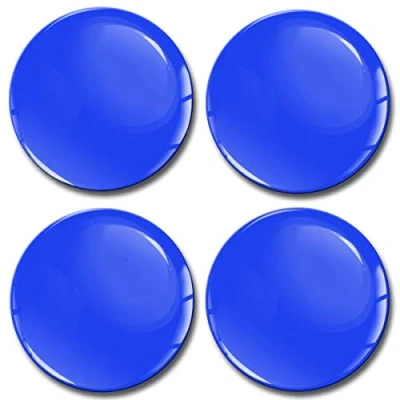 Abbildung von Biomar Labs® 4 x 60mm Blau Aufkleber 3D Silikon Für Radkappen Nabenkappen Radnabendeckel Rad Nabendeckel A 860