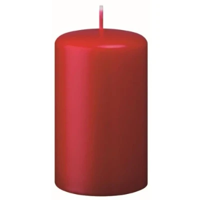 Abbildung von Stumpenkerzen Weihnachtsrot (Erdbeere) 8 x 4 cm, 24 Stück