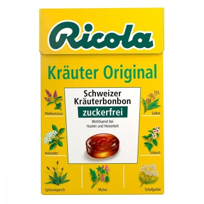 Abbildung von Ricola ohne Zucker Box Kräuter Bonbons