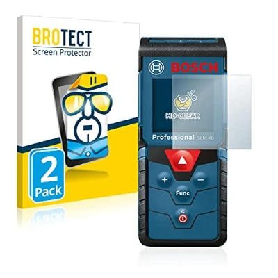 Abbildung von BROTECT (2 Stück Schutzfolie für Bosch GLM 40 Professional Displayschutz Folie Ultra Klar