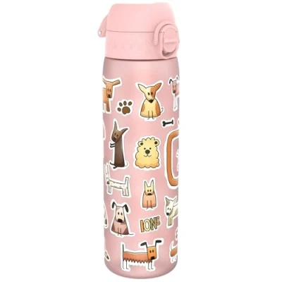Abbildung von Ion8 Trinkflasche, 500 ml, Auslaufsicher, Einhandöffnung, Sichere Verriegelung, Spülmaschinenfest, BPA frei, Tragegriff, Klappdeckel, Leicht zu Reinigen, Klimaneutral, Hunde Design