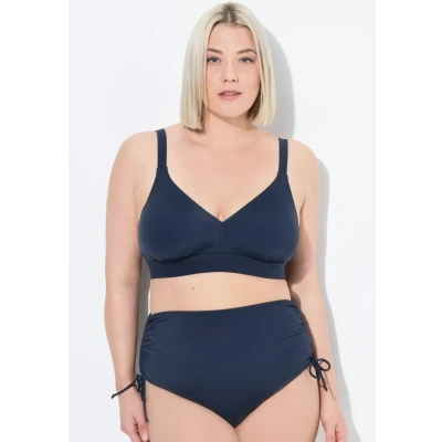 Abbildung von Ulla Popken Cupless Bikinitop, Damen, Größe: 42, Marine