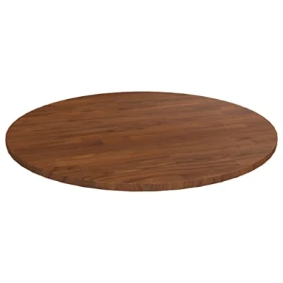 Abbildung von vidaXL Runde Tischplatte Massivholzplatte Eichenplatte Holzplatte Platte Ersatztischplatte Dunkelbraun Ø60x1,5cm Behandeltes Eichenholz