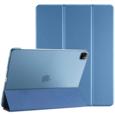 Abbildung von ProCase Hülle für iPad Air 13 Zoll M2 2024 /iPad Pro 12.9 (6/5/4/3 Gen) Dreifach Schutzhülle, Ultra Dünn Leicht Smart Case Cover 13&quot; (M2) 2024/iPad 12,9 2022/2021/2020/2018 Blau