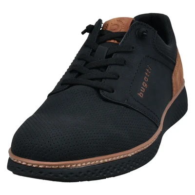 Abbildung von bugatti Herren Sneaker, Männer Schnürer,Freizeitschuhe,Schnuerschuhe,Schnuerer,straßenschuhe,Strassenschuhe,Schnuerung,schwarz (1000),42 EU / 7.5 UK