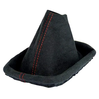 Abbildung von L &amp; P Car Design L&amp;P A0091 Schaltsack Schaltmanschette kompatibel mit BMW 3er e30 e36 5er e34 weiche Microfaser Schwarz Naht ROT