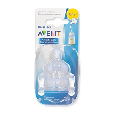 Abbildung von Philips AVENT Anti Colic Nipple, Clear, Newborn by