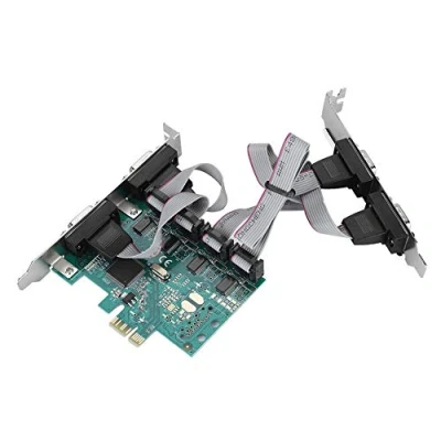 Abbildung von ASHATA 4 Port Serielle RS232 PCI Express Schnittstellenkarte,PCI E zu Adapter,PCI Controller Erweiterungskarte 9 Pin Anschlüss Konverter für Windows7 / 8/10 Linux