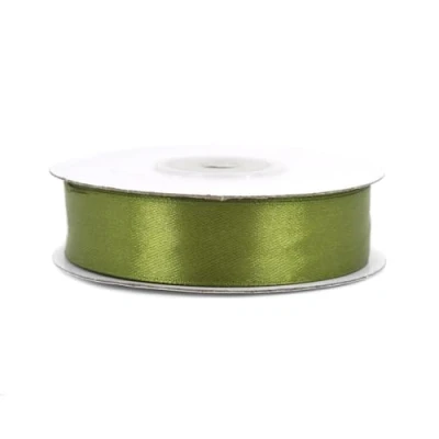 Abbildung von Satinband 18mm x 25m Rolle FARBAUSWAHL in 3/6/12/18/25/38/50/75/100mm farbecht &amp; waschbar Schleifenband für Hochzeit Geschenkband zum Verpacken Dekorieren Basteln Olivgrün 563