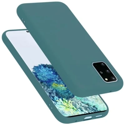 Abbildung von Cadorabo Hülle kompatibel mit Samsung Galaxy S20 PLUS Silikon Handyhülle für Case aus flüssigem stoßfeste dünne TPU Schutzhülle LIQUID GRÜN