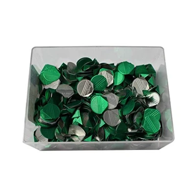 Abbildung von ALCO Albert 540 18 Eckenklammern Aluminium, grün lackiert, 1000 Stück in einer Dose