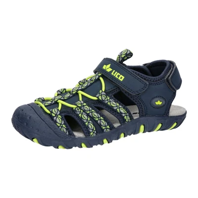 Abbildung von LICO RENE VS Trekkingsandale für Kinder, Größe: 34, Marine grau lemon Schuhe