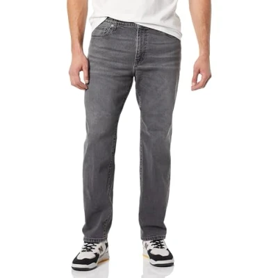 Abbildung von Amazon Essentials Herren Stretchjeans, Gerade Geschnitten, Verwaschenes Grau, 36W / 30L