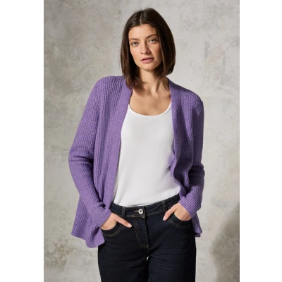 Abbildung von Cecil Struktur Strickjacke, Damen, Größe: XXL, Lila