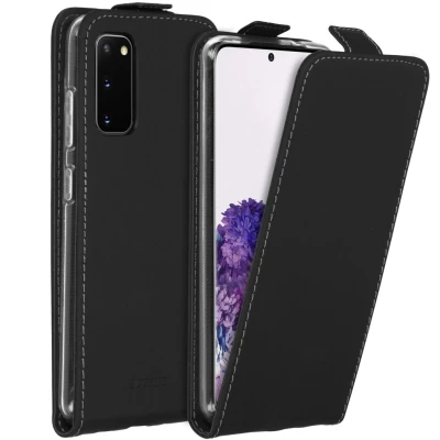 Abbildung von Samsung Galaxy S20 Hülle Kunstleder Accezz Flip Case Handyhülle Schwarz