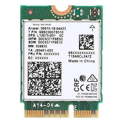 Abbildung von ASHATA WiFi Netzwerkkarte, Wireless Netzwerkkarte für 9461NGW M.2 Schnittstelle 433 Mbit/s Unterstützung Bluetooth 5.0, WLAN Karten Modul 2,4 G/5 G