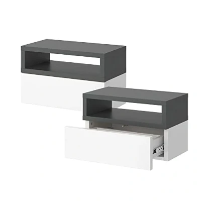 Abbildung von Vicco Nachtschrank Urbano, Anthrazit, 45 x 28 cm 2er Set