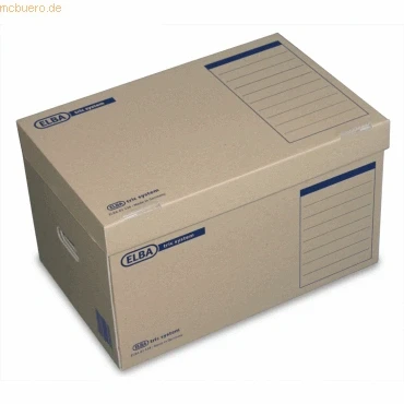 Abbildung von Elba Archiv Box Schachtel tric system 520x317x350mm Wellpappe naturbr