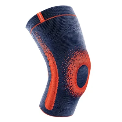 Abbildung von SPORLASTIC GENU HiT SUPREME Kniebandage für rechts &amp; links Medizinische Kniestütze mit Patellaring Seitenstabilisatoren optimale Kniestabilität im Alltag Orangeblue 5