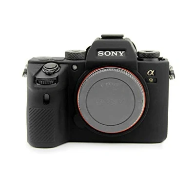 Abbildung von kinokoo Silikonhülle für Sony Alpha A9 / A7M3 A7R3 A7RIII Schutzhülle (schwarz b)