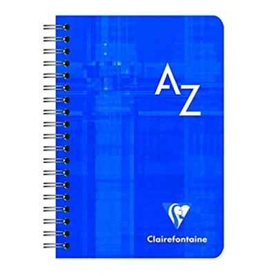 Abbildung von Clairefontaine 68599C Set mit 2 Vokabelheften Spiralbindung, 50 Blatt, 9,5 x 14cm, 90g, kariert, 1 Set, farbig sortiert
