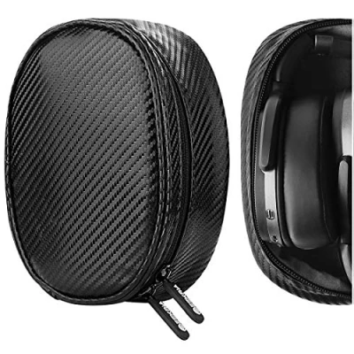 Abbildung von Geekria Kopfhörer Tasche für HD 4.40, 450BT, 350BT, Momentum 3 Wireless, 4.50 Headphones, Tragbare Reisetasche, Soft case (Schwarz)