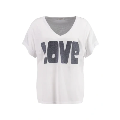 Abbildung von Key Largo WT Lonely Vneck Tshirt print, Damen, Größe: Large, White